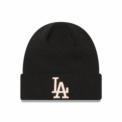 New Era Męska czapka zimowa NEW ERA LEAGUE ESS CUFF BEANIE LOS ANGELES DODGERS - czarna