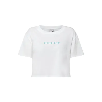 Guess Guess T-shirt krótki z detalami z logo model ‘Arch’