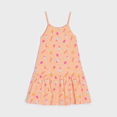 Sukienka babydoll - Pomarańczowy