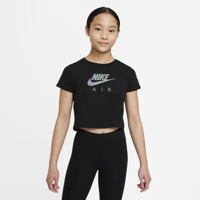 Nike Krótki T-shirt dla dużych dzieci (dziewcząt) Nike Sportswear - Czerń