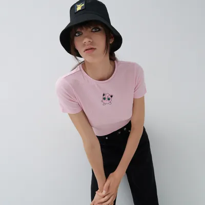 House Koszulka z haftem Pokemon - Różowy