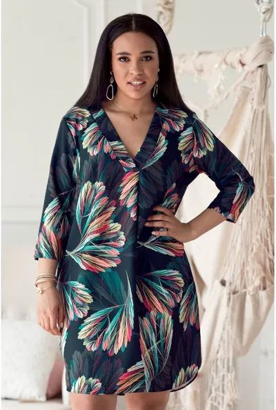 XL-ka Sukienka z kolorowym wzorem - CHIARA