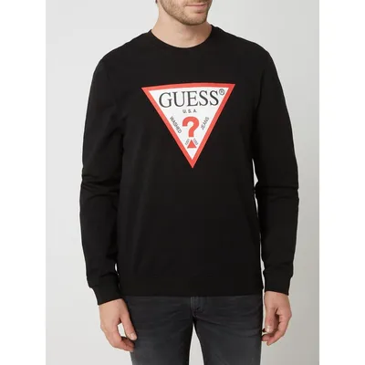 Guess Guess Bluza o kroju slim fit z logo