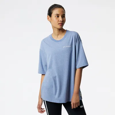 New Balance Koszulka New Balance WT21558NHR – niebieska