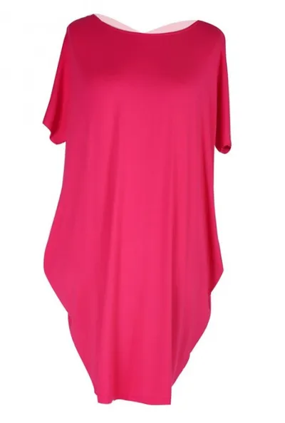XL-ka Różowa tunika / sukienka z krzyżykiem na plecach GLORIA