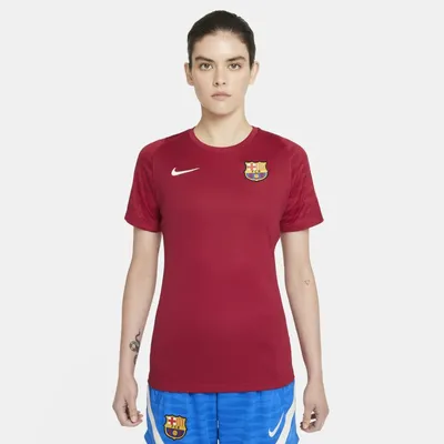 Nike Damska koszulka piłkarska z krótkim rękawem Nike Dri-FIT FC Barcelona Strike - Czerwony