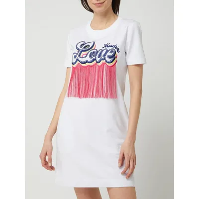 Love Moschino Love Moschino Sukienka koszulowa z frędzelkami