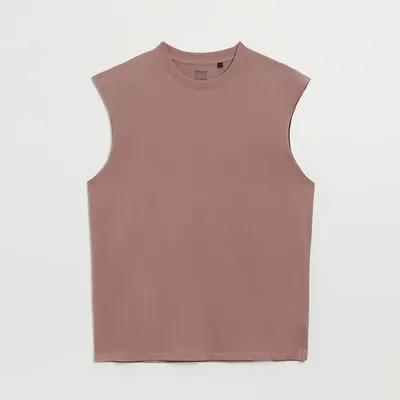 House Luźna koszulka bez rękawów Basic różowa - Fioletowy