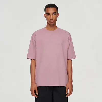 House Pudełkowa koszulka Basic różowa - Fioletowy
