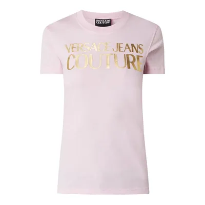 Versace Jeans Couture Versace Jeans Couture T-shirt z logo z efektem metalicznym