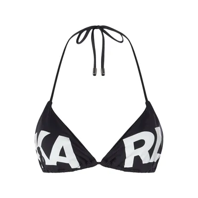 Karl Lagerfeld Beachwear Karl Lagerfeld Beachwear Top bikini o trójkątnym kształcie z nadrukiem z logo