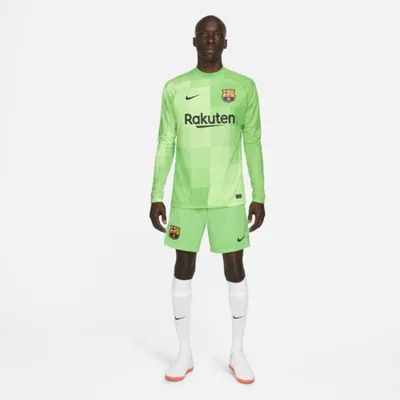 Nike Męskie spodenki piłkarskie FC Barcelona 2021/22 Stadium Goalkeeper - Zieleń