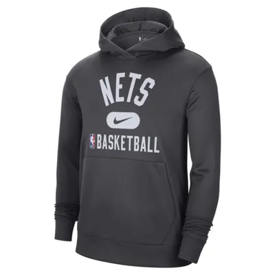 Nike Męska bluza z kapturem Brooklyn Nets Spotlight Nike Dri-FIT NBA - Czerń