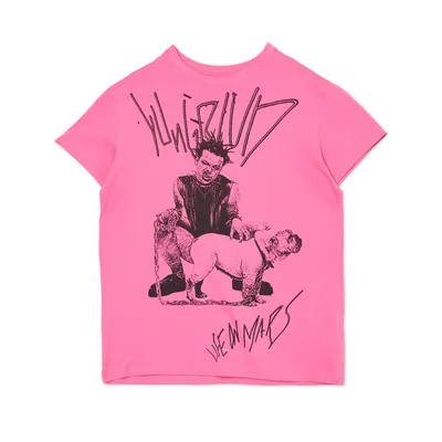Cropp Różowy t-shirt z nadrukiem Yungblud
