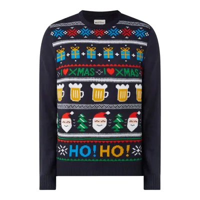 Montego Montego Sweter z bożonarodzeniowym wzorem