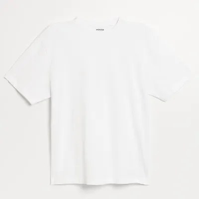 House Luźna koszulka z krótkim rękawem biała - Biały