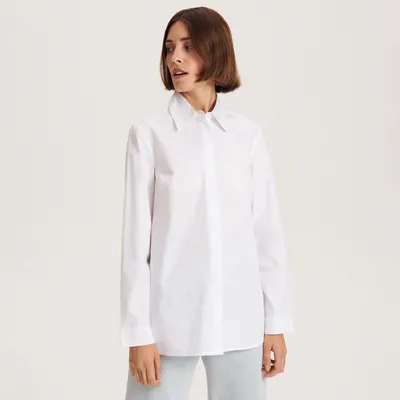 Reserved Bawełniana koszula - Biały