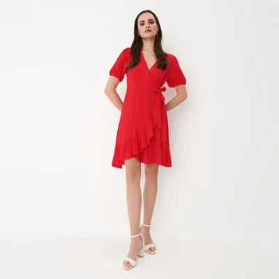 Mohito Sukienka mini z wiskozy - Czerwony