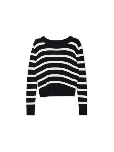 Cropp Sweter w czarno-białe paski