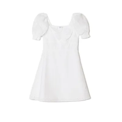 Biała ażurowa sukienka