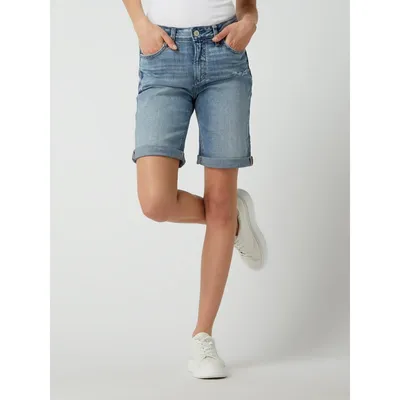 Silver Jeans Silver Jeans Bermudy jeansowe z wysokim stanem o kroju curvy fit z dodatkiem streczu model ‘Avery’ — REPREVE®