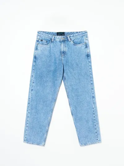 Cropp Niebieskie jeansy baggy
