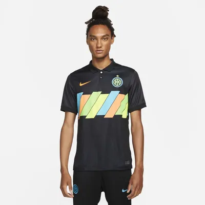 Nike Męska koszulka piłkarska Nike Dri-FIT Inter Mediolan Stadium 2021/22 (wersja trzecia) - Czerń