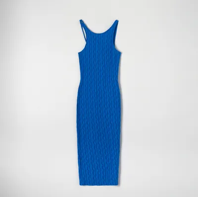 Sinsay Sukienka maxi ze wzorem - Niebieski