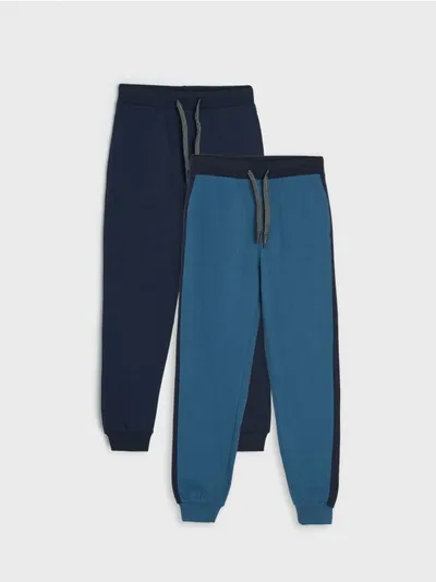 Sinsay Komplet dwóch par dresowych joggerów wykonanych z bawełny. - mid blue