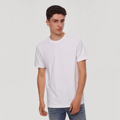 House Koszulka z drobnym nadrukiem tekstowym biała - Biały