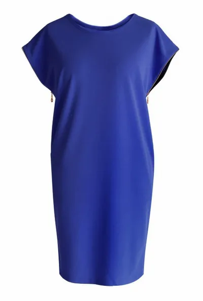 XL-ka Chabrowa sukienka z suwakami EDITH