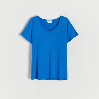 Reserved T-shirt regular - Niebieski