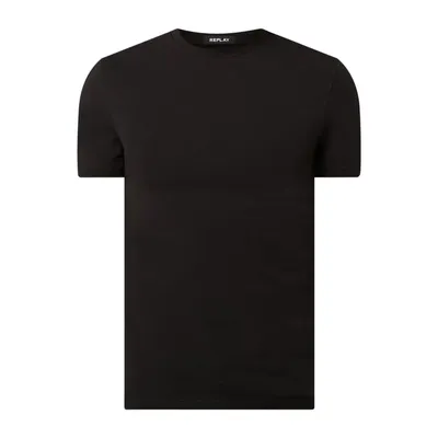 Replay Replay T-shirt z nadrukiem z logo model ‘Piece’