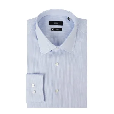 Boss BOSS Koszula biznesowa o kroju slim fit z dodatkiem streczu i bardzo długim rękawem model ‘Jango’