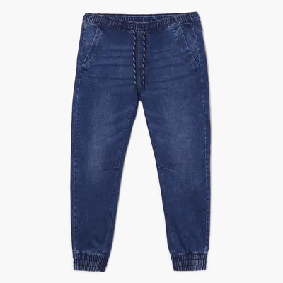 Cropp Niebieskie jeansowe joggery - Niebieski