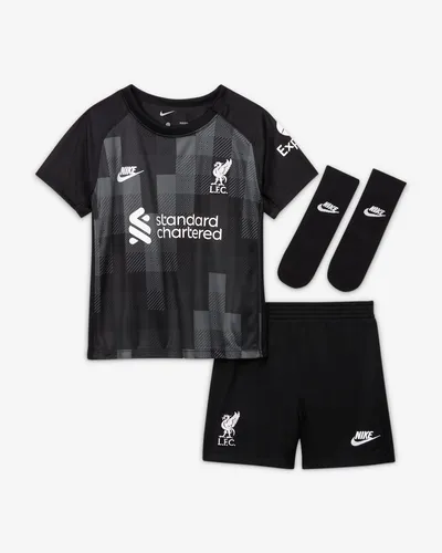 Nike Strój piłkarski dla niemowląt i maluchów Liverpool FC 2021/22 Goalkeeper - Czerń