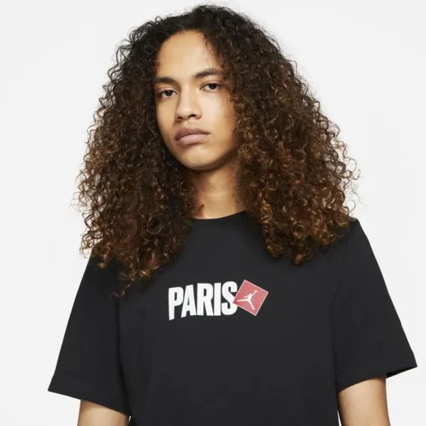 Męski T-shirt z krótkim rękawem Jordan Paris - Czerń