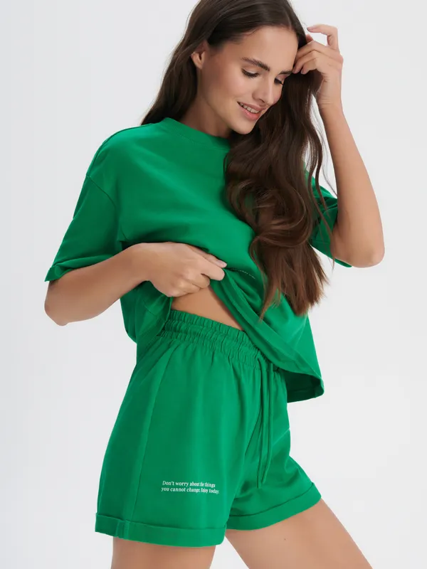 Piżama bawełniana - Zielony