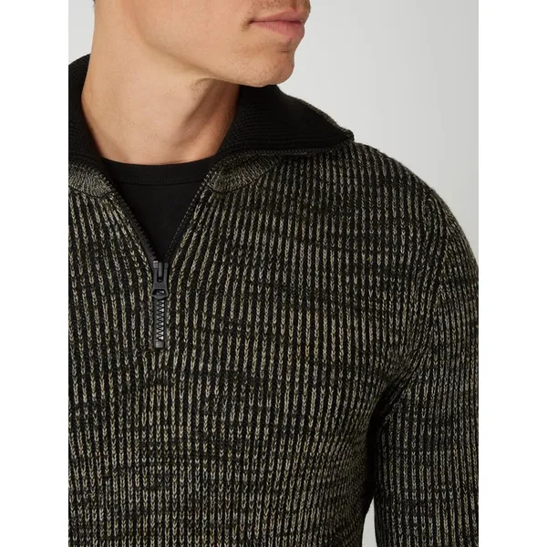BOSS Casualwear Sweter z wywijanym kołnierzem model ‘Kamoflage’