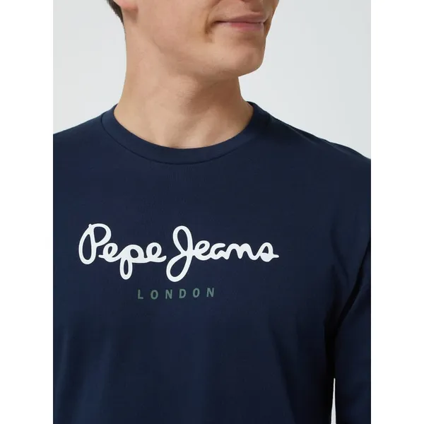 Pepe Jeans Bluzka z długim rękawem o kroju regular fit z logo model ‘Eggo’