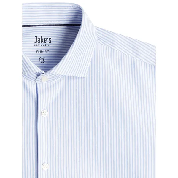 Jake*s Koszula biznesowa o kroju slim fit z dodatkiem bawełny i bardzo długim rękawem