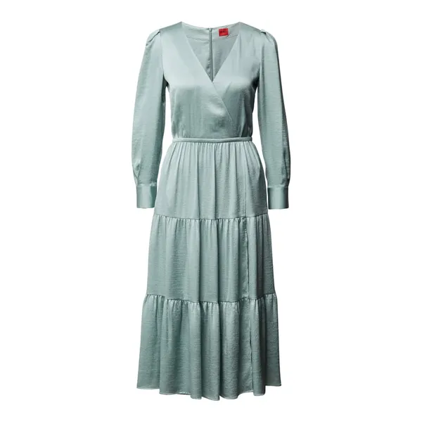 HUGO Sukienka midi w kopertowym stylu model ‘Kimusa’
