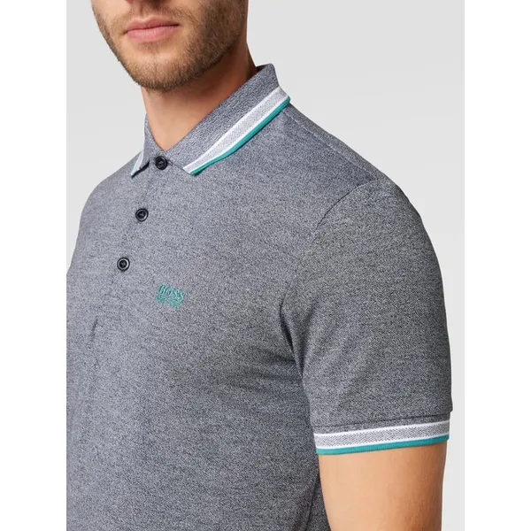 BOSS Athleisurewear Koszulka polo z paskami w kontrastowym kolorze model ‘Paddy’