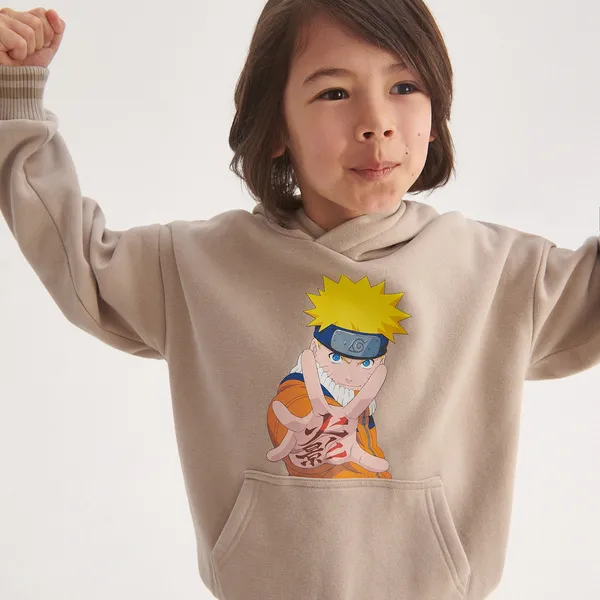 Oversizowa bluza Naruto - Beżowy