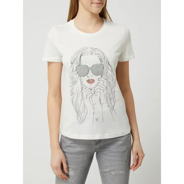 Vero Moda T-shirt z bawełny ekologicznej model ‘Berta Francis’
