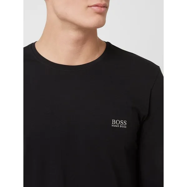 BOSS Bluzka z długim rękawem z wyhaftowanym logo