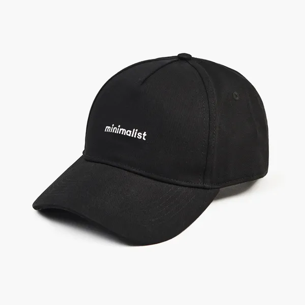Czarna czapka z daszkiem minimalist - Czarny