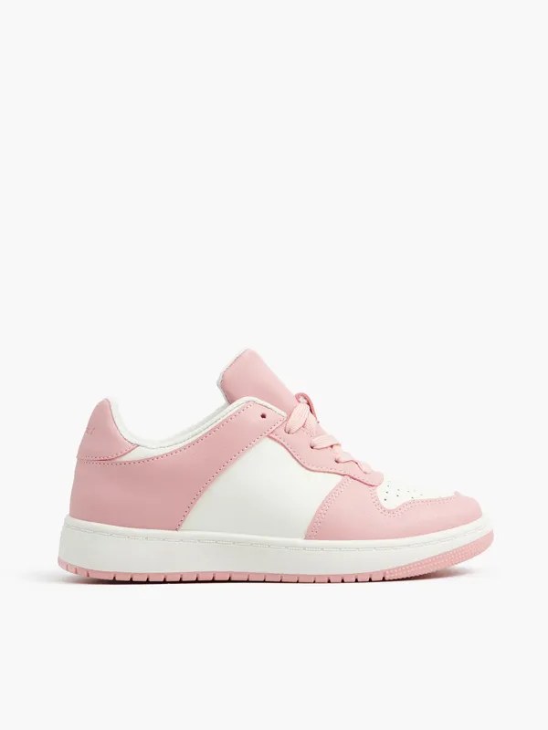 Różowo-białe sneakersy - Różowy