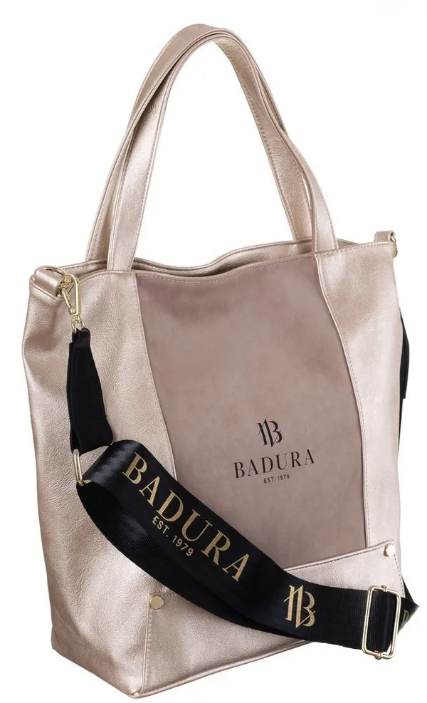 Duża torebka na ramię typu shopper z długim paskiem — Badura