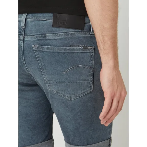 G-Star Raw Bermudy jeansowe o kroju slim fit z dodatkiem streczu model ‘3301’